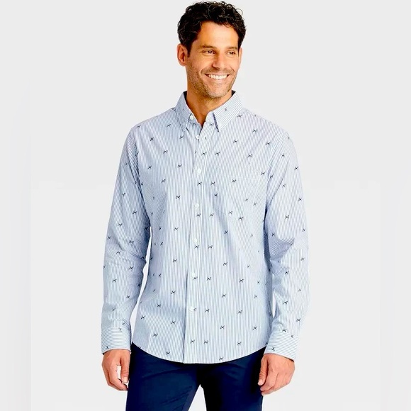 Goodfellow & Co Button Down Long Sleeve Dog Print Shirt - Picture 2 of 4